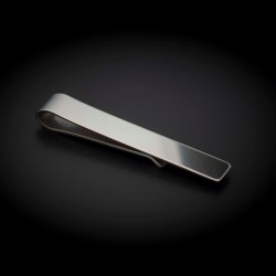 Pince à cravate - 50x8mm - acier inox - couleur métal brillant