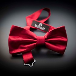 Noeud papillon homme pure soie - couleur unie rouge