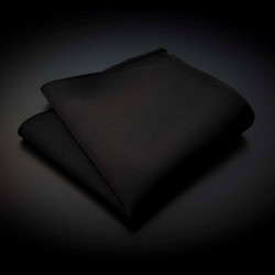 Pochette pure soie - couleur unie noir
