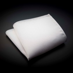 Pochette pure soie - couleur unie blanc