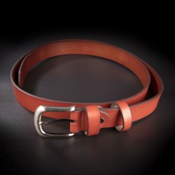 Ceinture femme - 2,7x130cm - cuir véritable - couleur brun clair